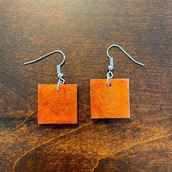 Square acrylic earrings - Picture 1 of 2